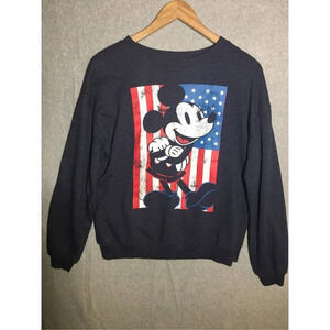 Womens Disney Sweater Mickey Mouse Independence Day American Flag Patriotic